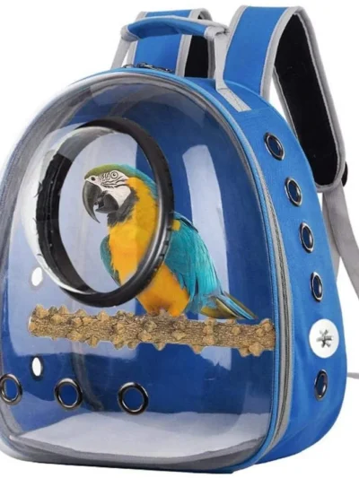 Backpack Bubble Bird Travel Carrier Backpack Bird Carrier with Perch Parrot Travel Lightweight Bird Cage Backpack