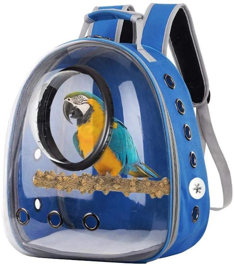 Backpack Bubble Bird Travel Carrier Backpack Bird Carrier with Perch Parrot Travel Lightweight Bird Cage Backpack